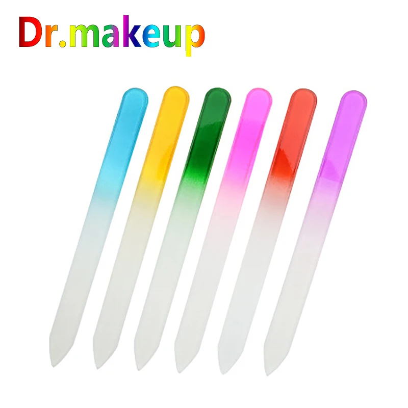 Dr. makeup Красочные Стеклянные пилочки для ногтей художественные инструменты