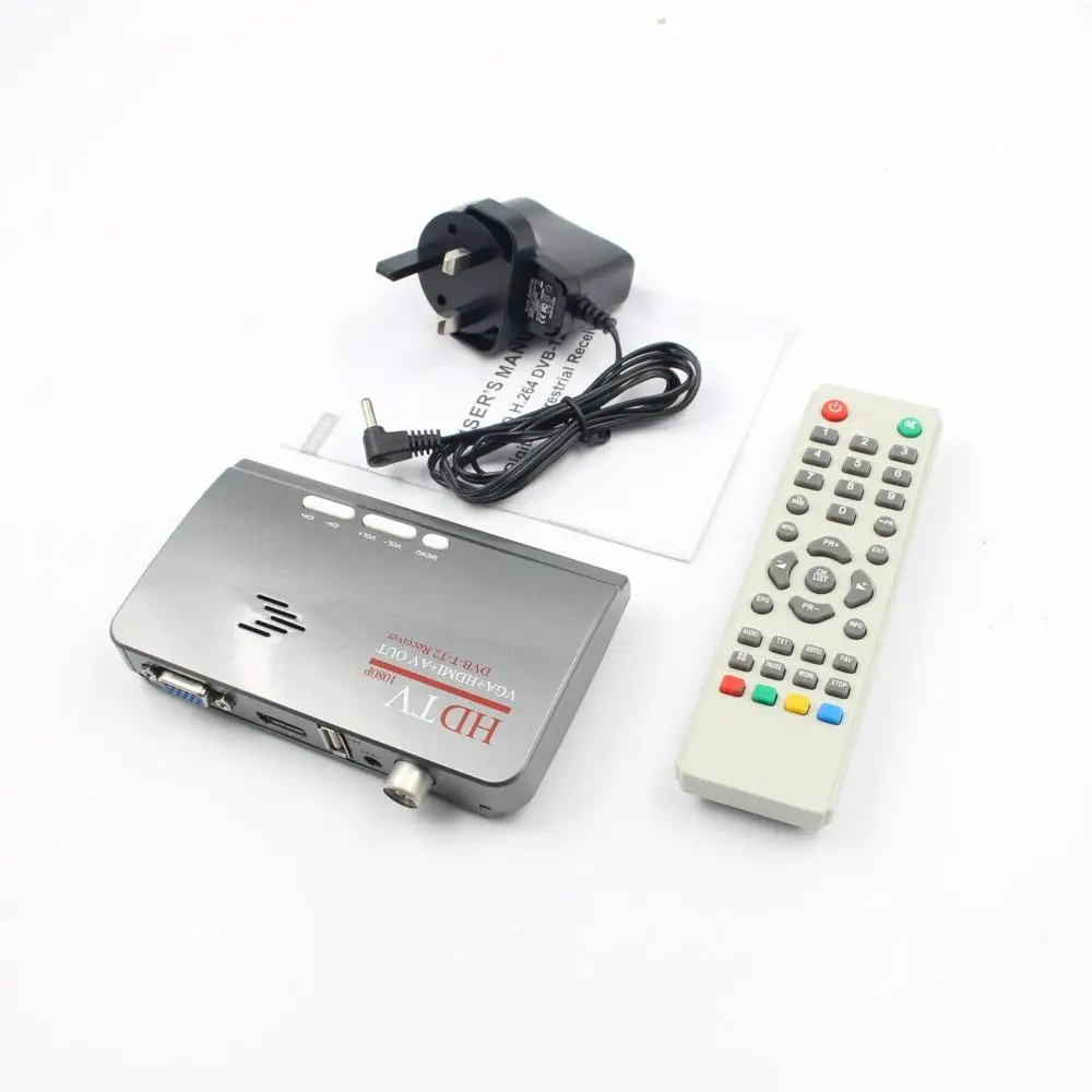 LumiParty HDMI 1080P DVB-T/T2 ТВ приставка AV CVBS тюнер приемник с пультом дистанционного управления HDMI HD 1080P VGA DVB-T2 ТВ приставка