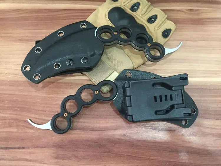 Karambit охотничьи фиксированные ножи 9Cr18Mov лезвие G10 ручка Походный нож выживания