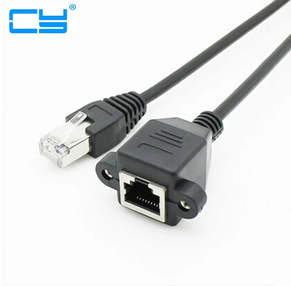 Сетевой удлинитель с винтовым замком 60 см RJ45 0 3/1 5/3 м|rj45 male to female|extension cord lan cableethernet