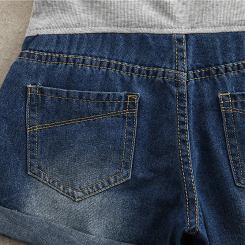 Новые джинсовые шорты для беременных лето 2019 тонкие подтяжки живота модные с