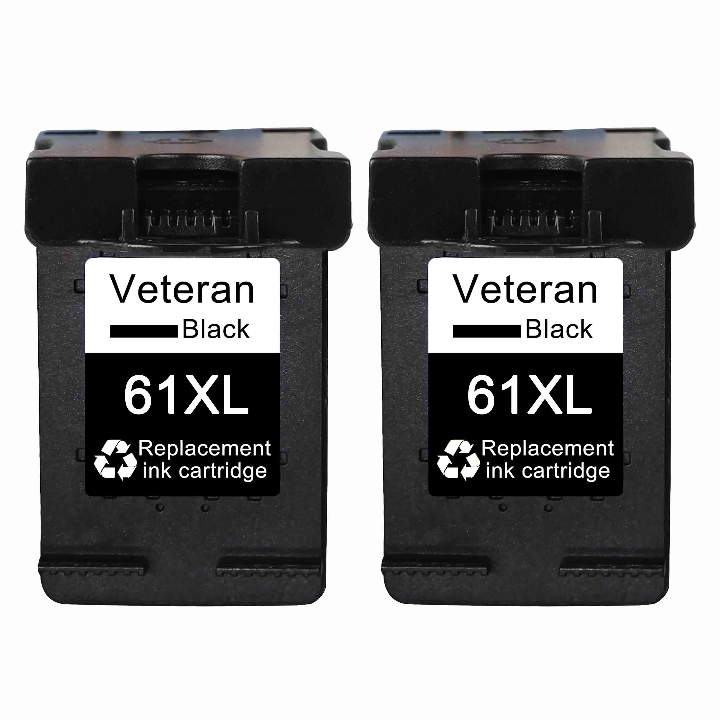 Ветеран 61XL черный заполняемый картридж для чернил Замена для hp 61 XL для hp 1000 1010 1050 1510 2000 2050 2510 3000 3050 Envy 4500 - Цвет: 2x 61XL Black