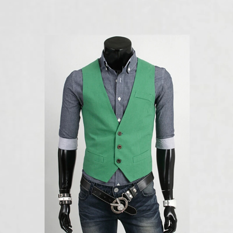 2017 модный тонкий жилет для фитнеса мужчин весенний мужской Блейзер жилеты 5