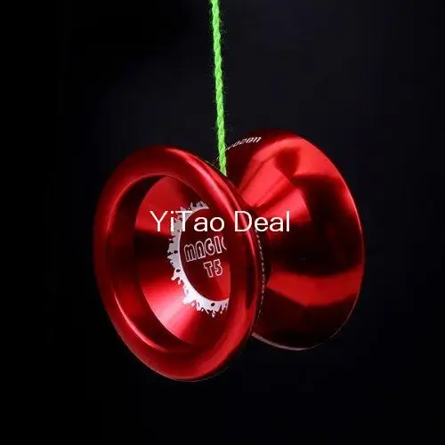 Бесплатная доставка профессиональная Игрушка Magic YOYO Red T5 из алюминиевого