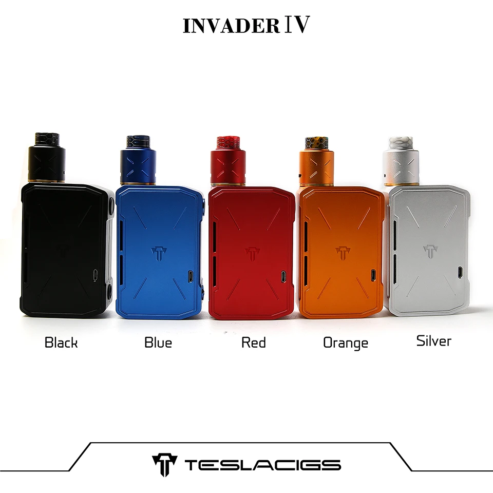 New Original Tesla Invader 4 Kit Teslacigs IV E-cigarette with Dual Coils RDA 5 Levels Variable Voltage Mechanical vapor kit | Электроника