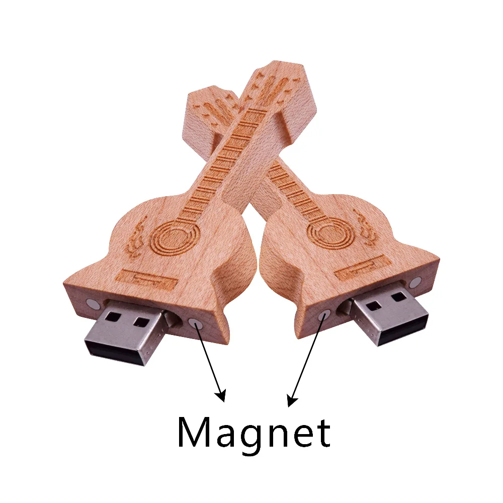 Usb флеш-накопитель с логотипом под заказ, деревянная гитара+ коробка, USB флеш-накопитель, 4 ГБ, 8 ГБ, 16 ГБ, 32 ГБ, 64 ГБ, USB 2,0, флешка, флешка, свадебный подарок, u-диск