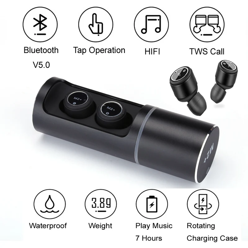M2 Мини Bluetooth наушники невидимые Близнецы истинные беспроводные 5 0 гарнитура