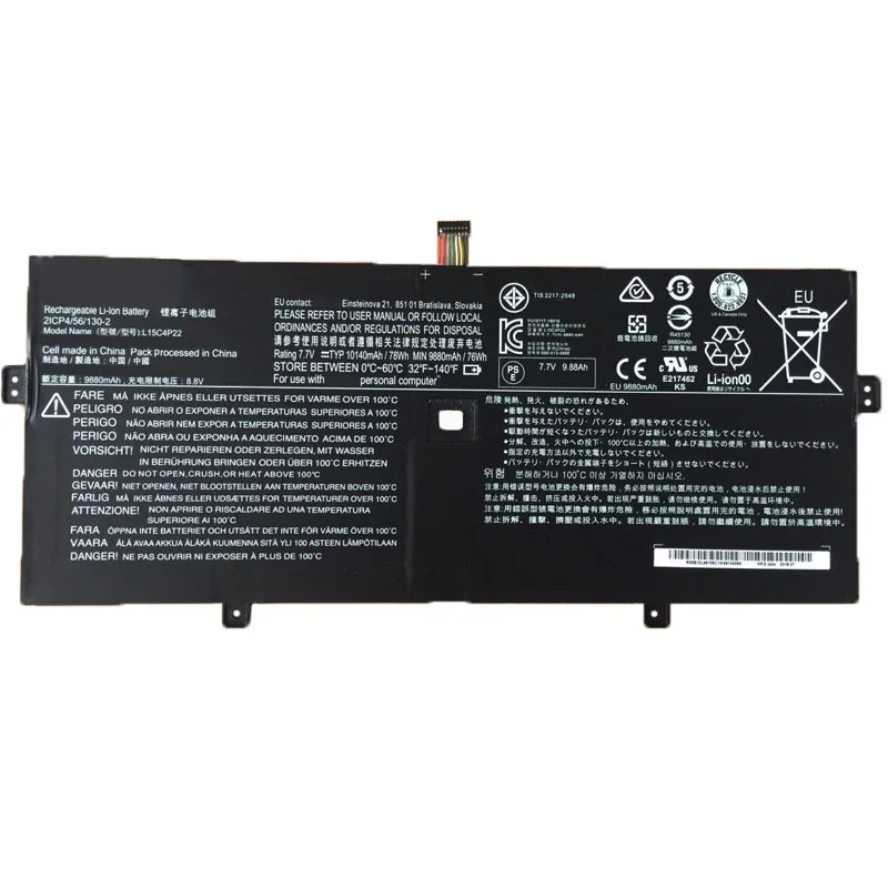 7XINbox 78Wh 10140mAh 7 V подлинный L15M4P23 L15C4P22 L15C4P21 Аккумулятор для ноутбука Lenovo Yoga 5 Pro 910
