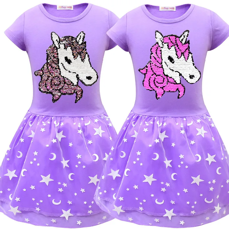 2019 Baby Girls Unicorn Costume for Kids Children Party Dresses Clothes kids Princess unicornio vestido girls christmas dress | Детская