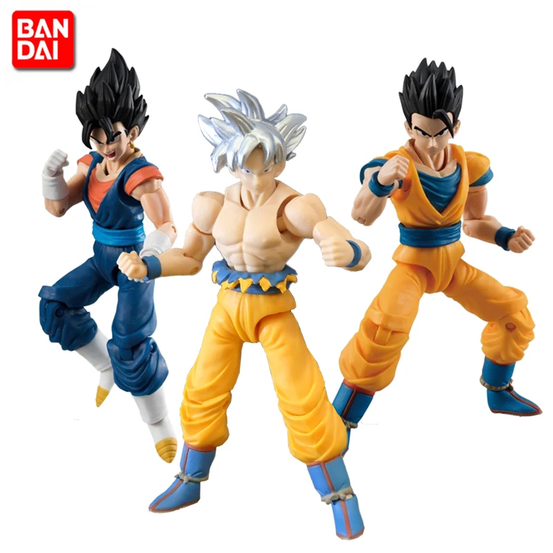 Оригинальная BANDAI SHODO Vol.6 фигурка-Son Goku Ultra Instinct& Gohan& Vegetto(9 см в высоту) от "Dragon Ball SUPER"