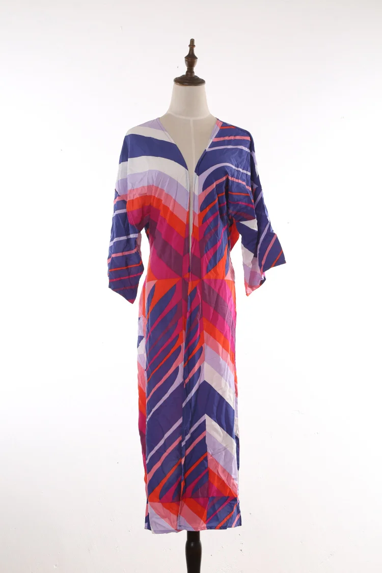 Geometric Print Cotton Beach Dress Sarongs Cover-up Swimwear Pareo Tunic Bathing suit Saida de Praia Bikini cover up | Женская одежда