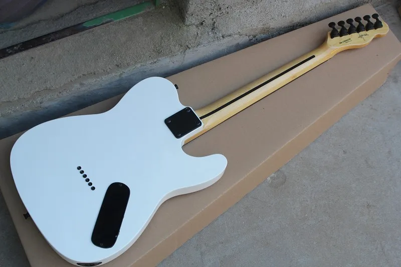 Гитары Заводская Одежда высшего качества Telecaster Подпись ЭМГ пикап белый левой
