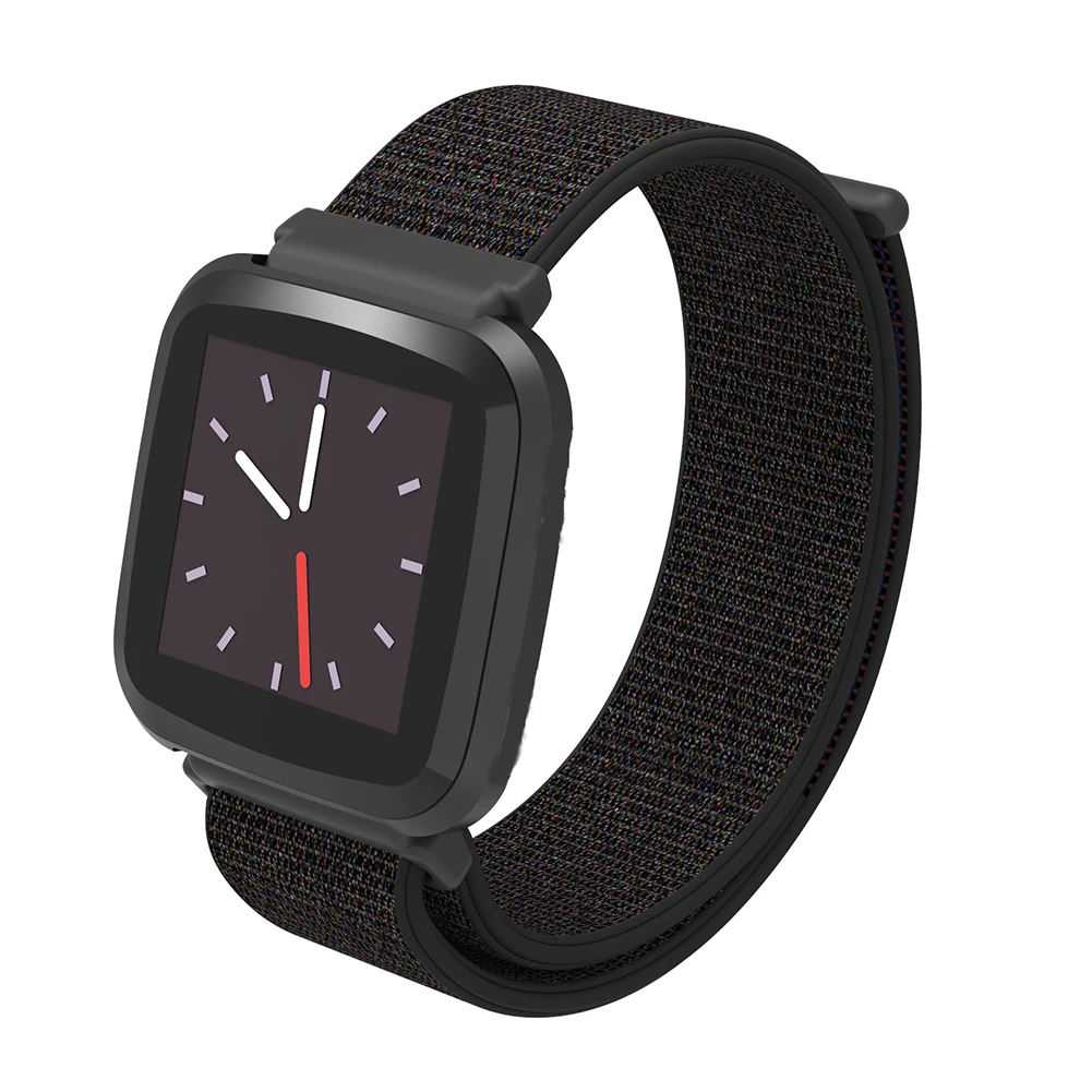 Плетеный Нейлоновый мягкий ремешок для наручных часов смарт браслета Fitbit Versa