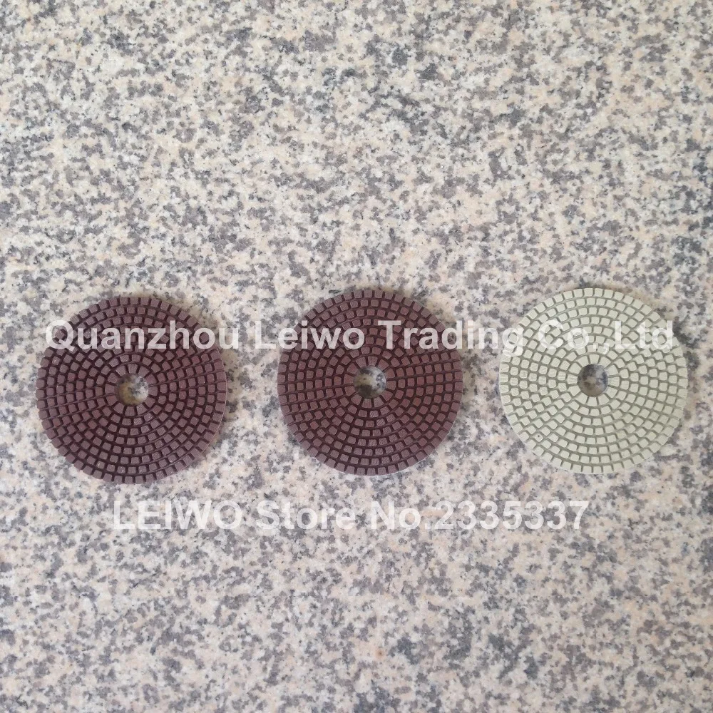 3 шаг медь Бонд Алмазные полировальные колодки 4 дюйма (100 мм) абразивный диск для