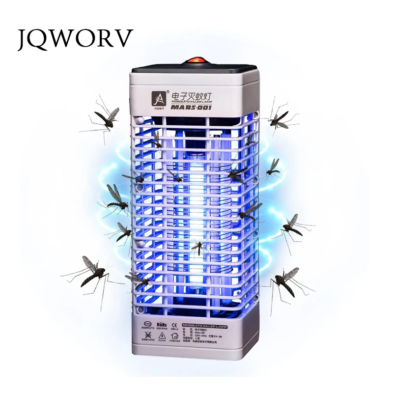 JQWORV модернизированная Электроника Москитная Ловушка-убийца от мотыльков, мух-Оса, светодиодная Ночная лампа, лампа от жуков, насекомых, черных насекомых-вредителей, Zapper CNPlug