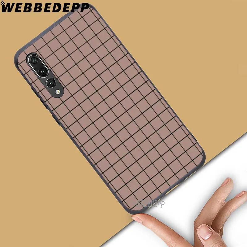 Мягкий чехол WEBBEDEPP в шахматную клетку для Huawei Honor 6 7A Pro 7C 8C 7X 8X 8 9 10 lite Note10|Бамперы| |