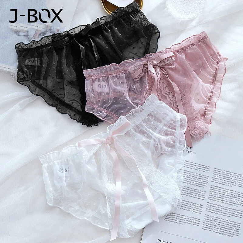 J BOX 3 шт. сексуальные кружевные женские трусы стильные женское нижнее белье