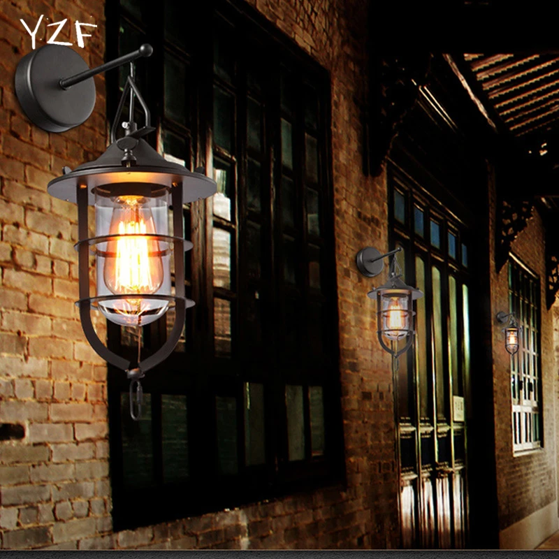 Индивидуальный дизайн Винтажный Железный промышленный настенный светильник E27