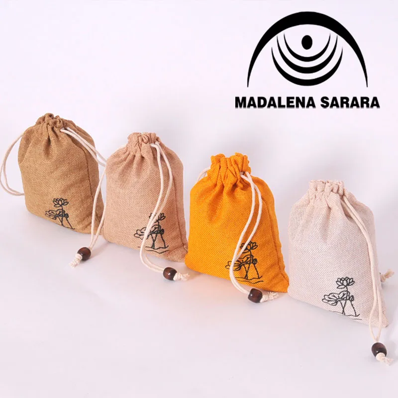 Hessian Lenin Pouches 11x14cm Jewelry Bag Storage Good Quality 20pcs/lot | Украшения и аксессуары