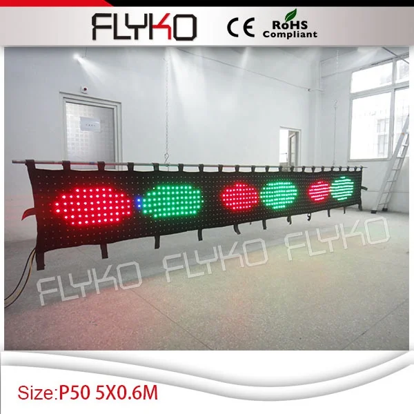 

Огнеупорная светодиодная видеозанавеска 5 м * 0,6 м P5, rgb сценическая занавеска, бесплатная доставка