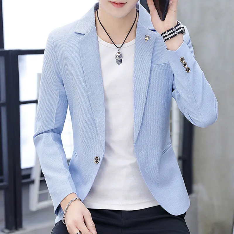 Yufeiyan 2019 Slim Fit Мужской Блейзер повседневное серый пиджак классический