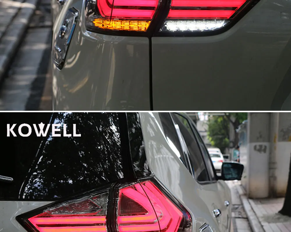 KOWELL автомобильный Стайлинг для Nissan X-TRAIL XTRAIL задний светильник s светодиодный задний светильник светодиодный задний фонарь DRL+ тормоз+ Реверсивный+ сигнальный автоматический