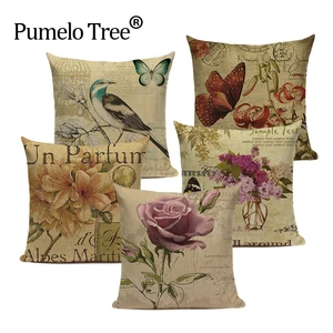 Винтажные декоративные наволочки с изображением животных, наволочки для подушек, диванные наволочки