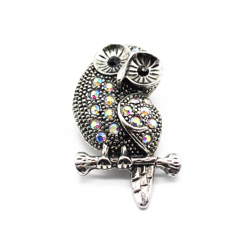 Хит продаж 3 шт./лот металлические большие винтажные синие хрустальные Сова