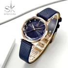 Часы SHENGKE SK женские кварцевые, люксовые брендовые наручные, с кожаным ремешком, с призмой, 2019