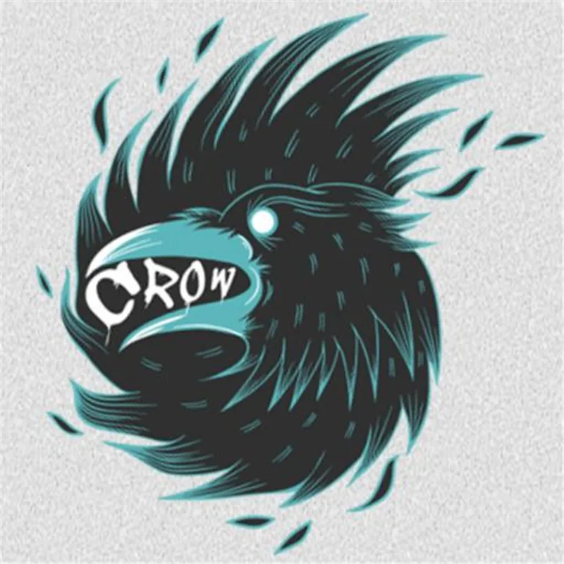 Нашивки для одежды с изображением птицы ворона утюга девочек 3d наклейки