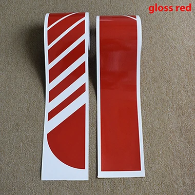 gloss red Капот альтернативный градиент полосы виниловая графика автомобиля набор наклеек для ford ranger 2012 - Название цвета: gloss red