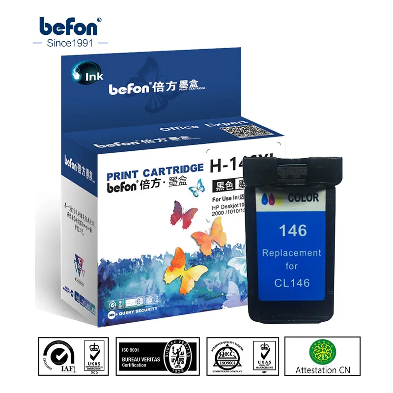 

befon Re-manufactured 146 Cartridge Replacement for Canon CL-146 CL146 Color Ink Cartridge for MG2410 2410 2510 IP2900 Printer