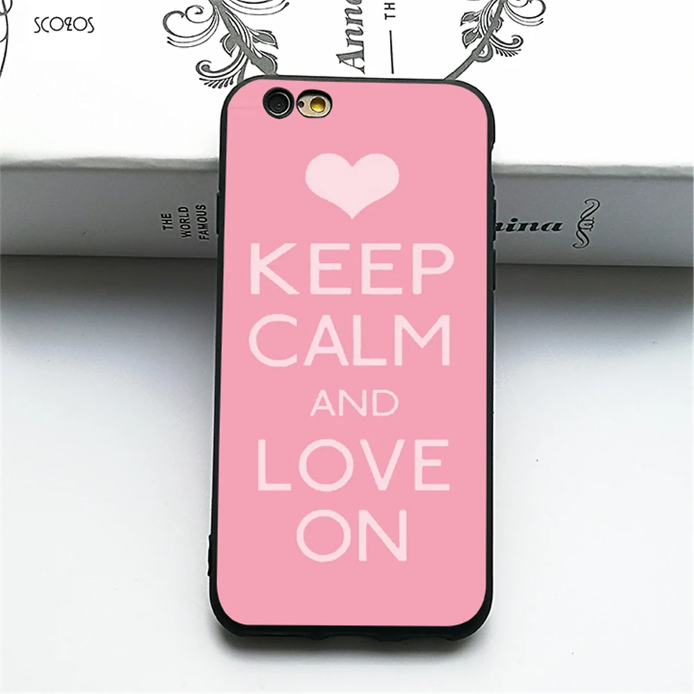 SCOZOS Keep Calm And Love на силиконовый чехол для телефона мягкий Iphone 5 5S Se 6 7 8 S плюс Plus X Xr Xs