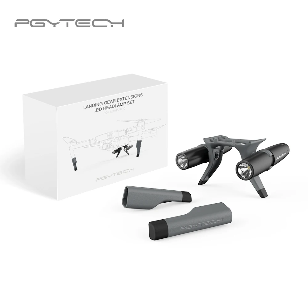 Pgytech для dji Мавик Pro Extended Шасси ноги Поддержка Protector расширение светодиодный