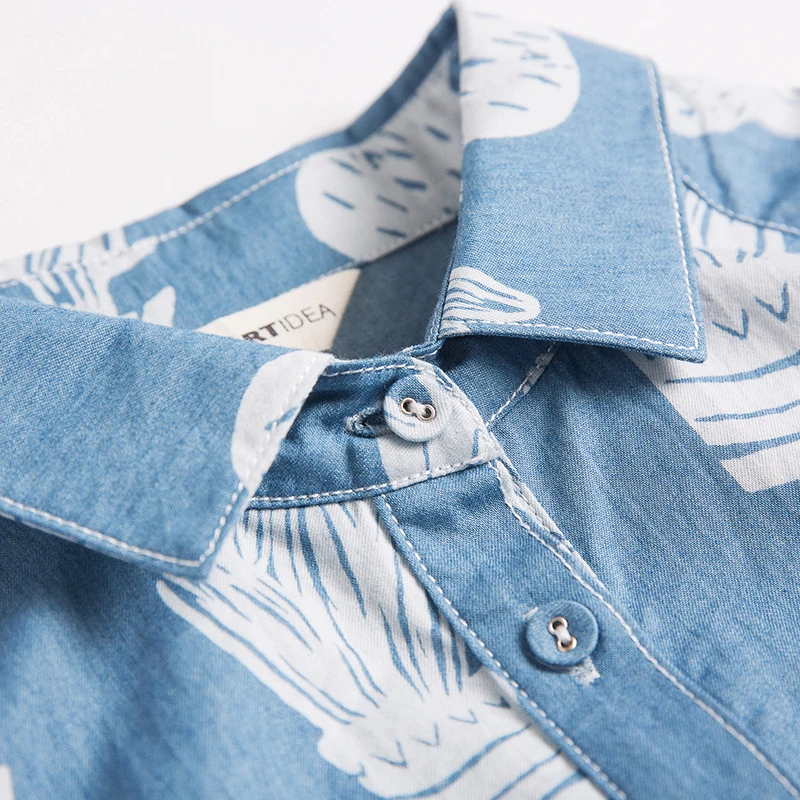 Платье рубашка LYNETTE'S с коротким рукавом принтом кактуса|lynette's chinoiserie|dress dress