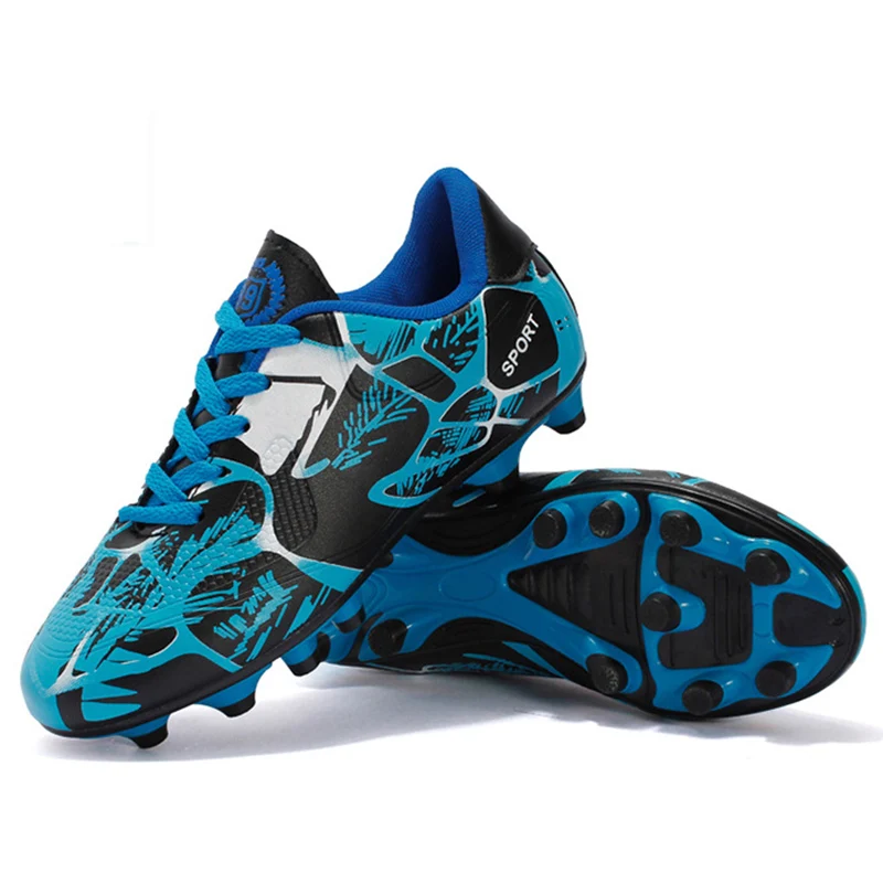 2020 Мужская Женская футбольная обувь с длинными шипами для улицы газон