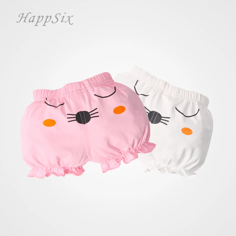 2018New Style Baby Shorts Summer 93%Cotton Girl's Panties soft cute Clothing Pink Dot Underwear Children's | Детская одежда и
