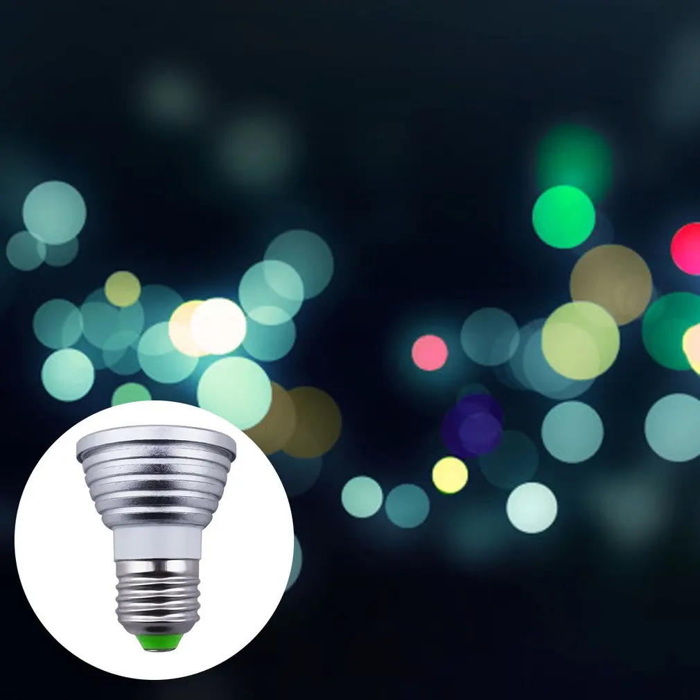 16 цветов LED Волшебное пятно света E27 3W RGB лампа с ИК пультом дистанционного