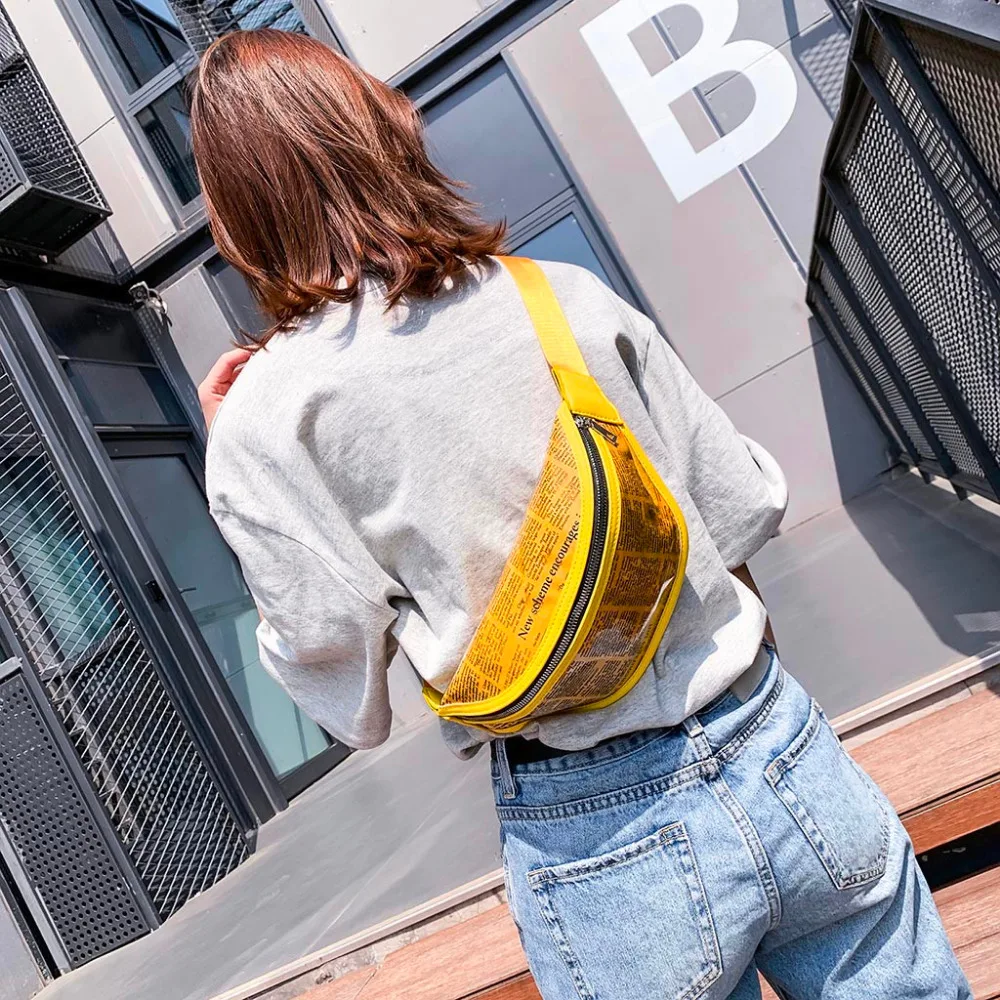 Модные нейтральные Женские поясные сумки-мессенджеры с карманом для газеты