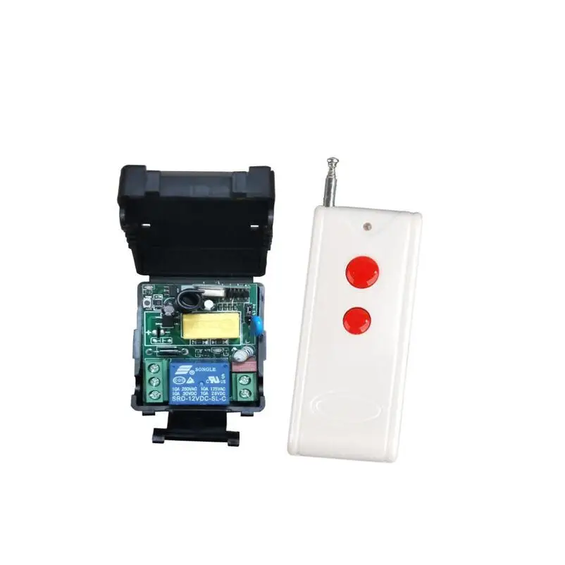 

Универсальный переменный ток 220 В 1 беспроводной пульт дистанционного управления chnnel 1 * приемник + 1 * передатчик 433 МГц 100 м