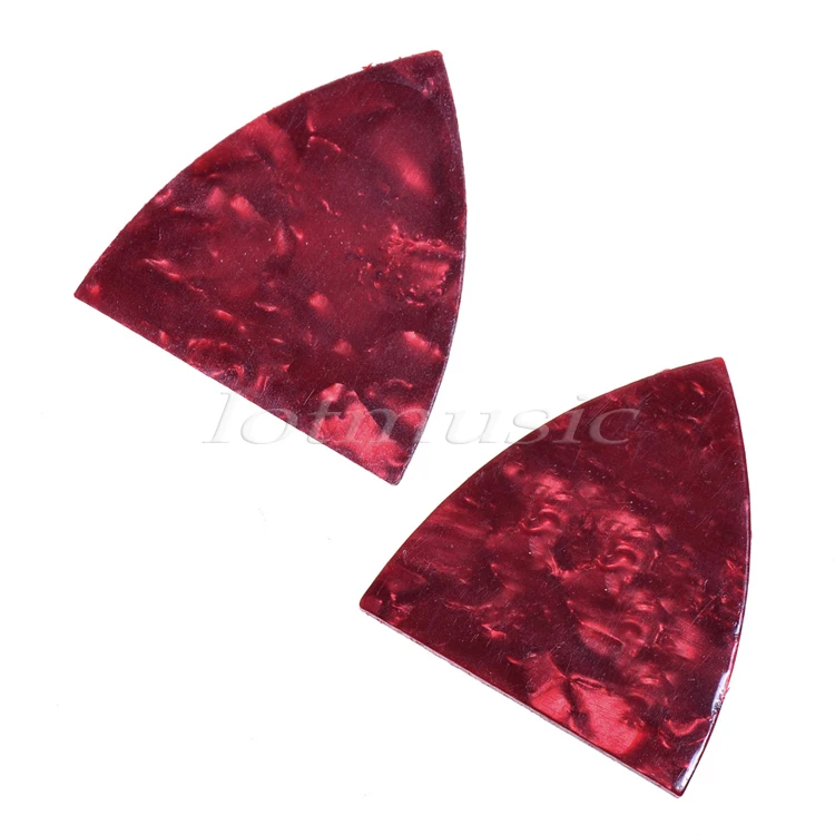 

2pcs Triangel Celluloid Acoustic Guitar Truss Rod Cover Red Pearl Inlaid
