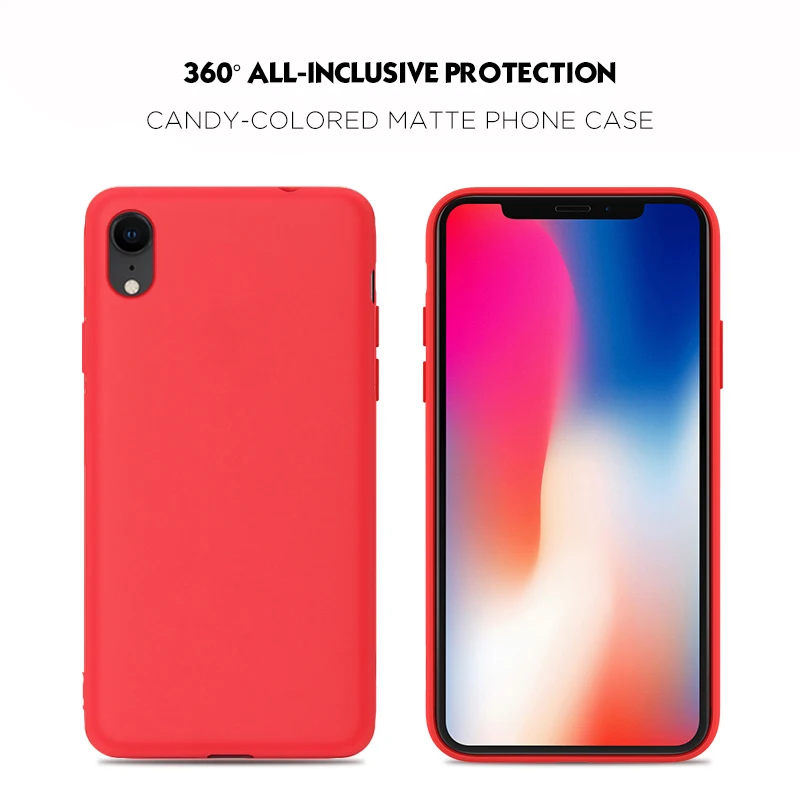 Новые однотонные силиконовые чехлы для пар Apple iPhone XR X XS Max 6 6S 7 8 Plus 10 мягкий чехол