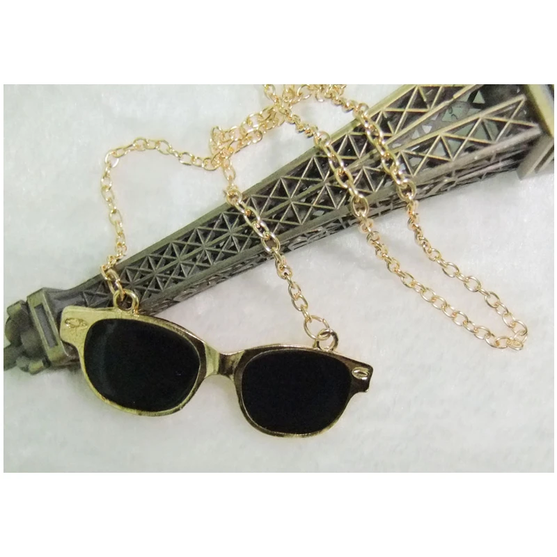 Модная винтажная цепочка CirGen черного цвета солнцезащитные очки в форме длинного