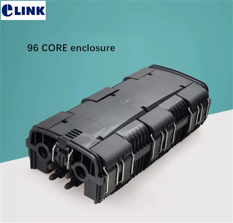 96core fiber optic enclosure 6 in 8 out black ABS/PC 46*20*12cm 3KGs waterproof flame retardant high quality ftth distribution