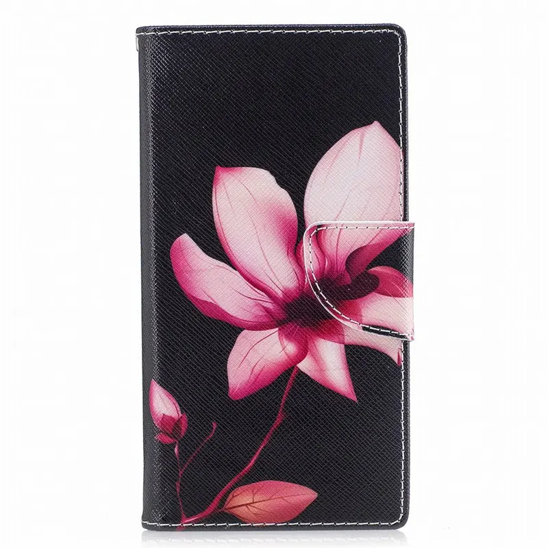 Lotus Чехол-книжка для телефона sony Xperia XA3 XA2 Ultra XZ Premium XZ1 Compact XA1 Plus XZ2 L2 Z6 Z3, кожаный чехол-кошелек D07Z - Цвет: Lotus