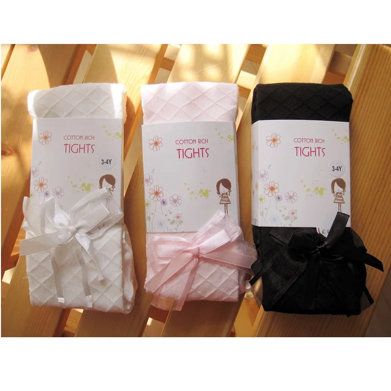 Кружевные колготки для девочек мягкие эластичные из 100% хлопка детские 2017 теплые