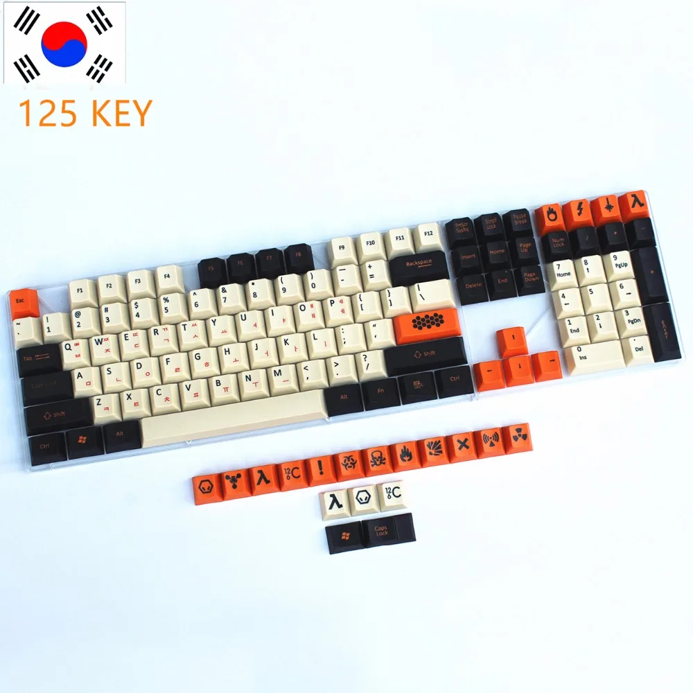 

Крутая Толстая клавиатура Jazz 108/125 PBT с сублимационной печатью, японская, русская, Корейская раскладка, переключатель Cherry MX для механической ...