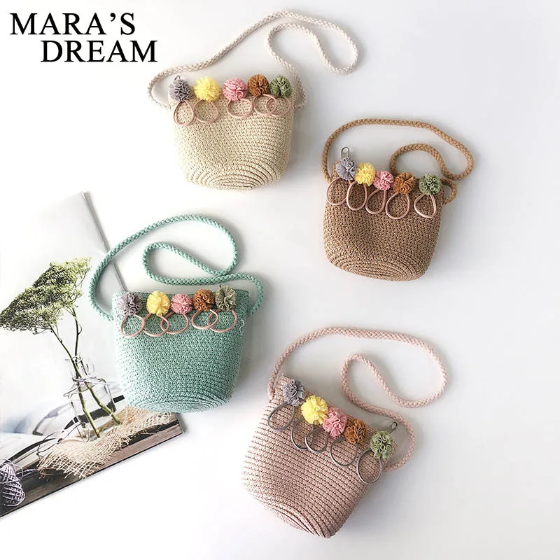 Миниатюрная соломенная сумка Mara's Dream для девочек 1 2 3 лет 2019|Сумки с ручками| |
