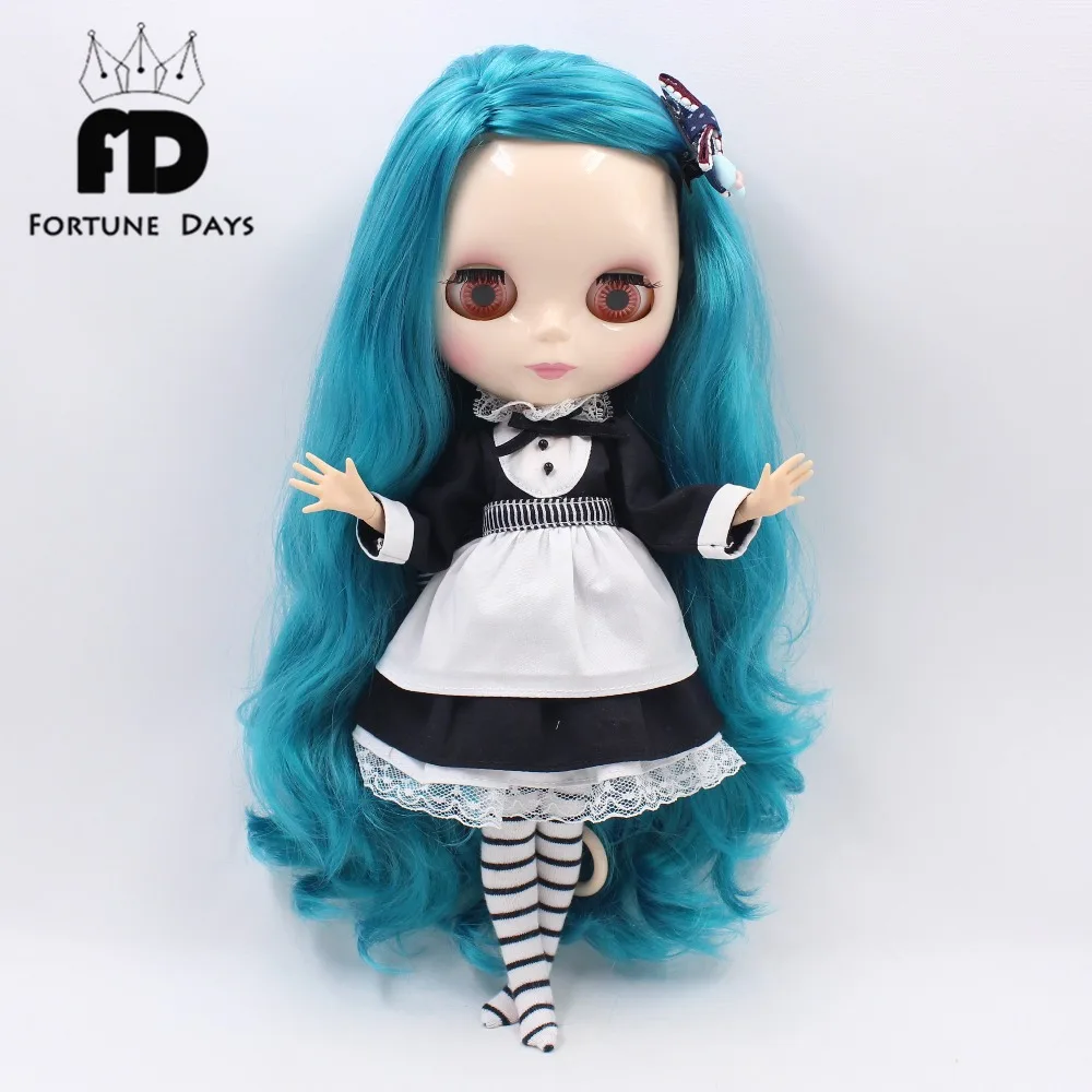 DBS blyth кукла ледяной licca костюм для официанток черное платье с леггинсами фартук
