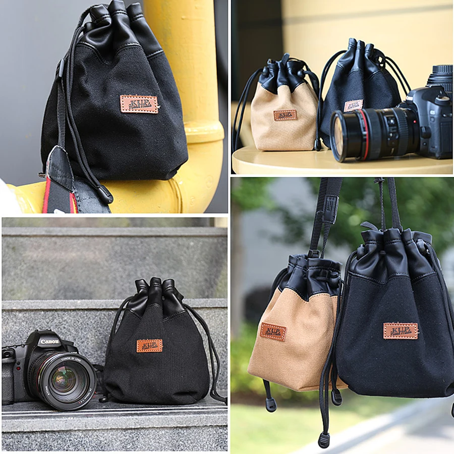 Холст Камера протектор Дело Мягкая сумка для Canon Nikon sony Fuji DSLR и беззеркальных Камера 80D M6 D7200 A6300 A7III X-T2 GH5